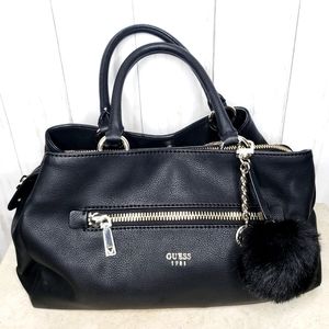 Guess Tenley Girlfriend Satchel Pom Purse
